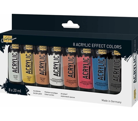 KREUL Sada Akrylová barva metalická SOLO GOYA 8 barev 20 ml v tubě
