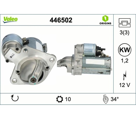 Štartér VALEO 446502 446502