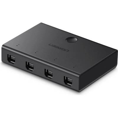 UGREEN Switch Adapter 4in1 USB 2.0 - 4-портов превключвател за принтер (черен)