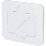 Solight 5B322W - Външна вградена подова розетка IP55, бяла, правоъгълна (SL1763)