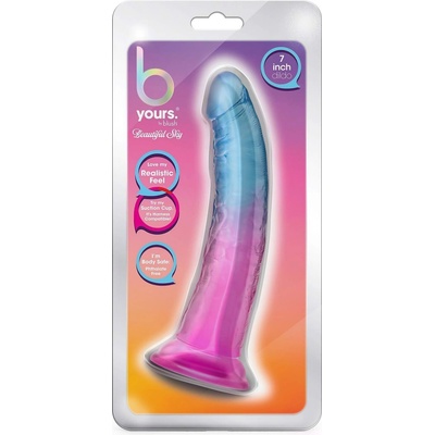 Blush B Yours Beautiful Sky 7 Inch Dildo Sunset, realistické dildo