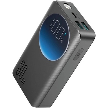 JOYROOM Digital Display Power Bank 30W 10000 mAh - външна батерия с 2xUSB-A и 1xUSB-C изходи и технология за бързо зареждане (черен)