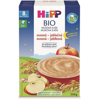 HiPP mliečna na noc Bio ovesná jablečná 250 g