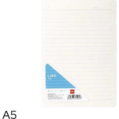 DELI GROUP CO. LTD. Sešit A5 linka