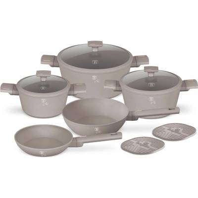 Pro-Tech shop Sada riadu s titánovým povrchom a rukoväťami soft-touch Taupe 10-dielna 55796