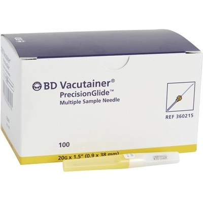 BD Vacutaine Ihla 20 G x 1,5 0,90 x 38 mm žltá 100 ks