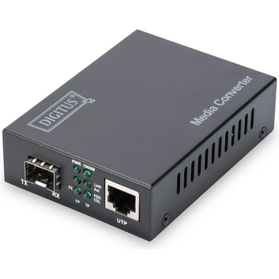 DIGITUS 10 Gigabit Ethernet Media Converter, SFP supports 1G, 2.5G, 5G and 10G, open slot (DN-82211)