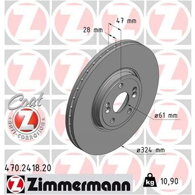 Brzdový kotúč ZIMMERMANN 470.2418.20 (470241820)