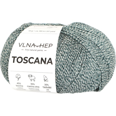 Vlna-hep Příze Toscana - jemná přírodní příze - bavlna, merino vlna, hedvábí Toscana: 142820 Botanica Garden