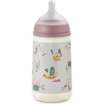 Suavinex Dojčenská fľaša Walk ružová 270 ml