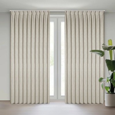 Eurofirany Závěs 125 x 270 cm světle béžový na řasicí pásce JULA