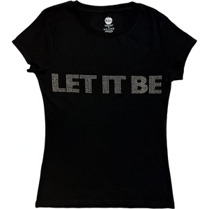 The Beatles Let It Be Crystals (Embellished) Black L Дамски Риза (BEATTEE434LB03)