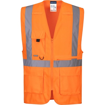Portwest hi-vis c357 / Светлоотразителна жилетка с джоб за таблет - hv оранжева 4xl (c357orr4xl)