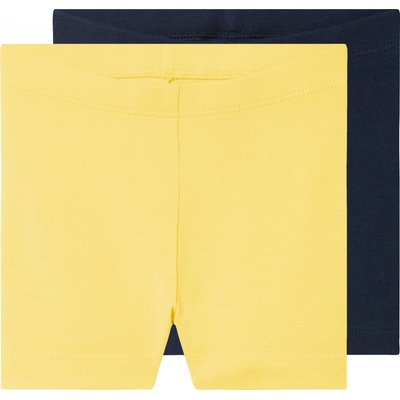 Lupilu Dětské kraťasy Biker 2 kusy žlutá navy modrá