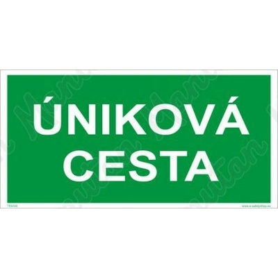 Úniková cesta, plast 400 x 200 x 1,1 mm, fotoluminiscenční
