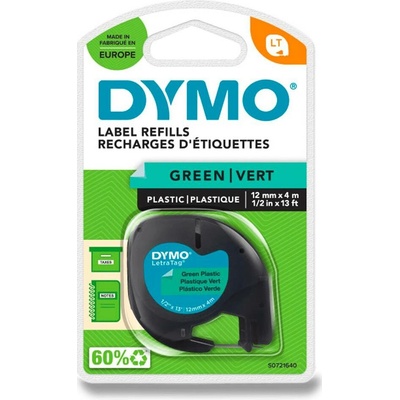 Dymo Letratag S0721640 - originální plastová páska - zelená, 12 mm x 4 m