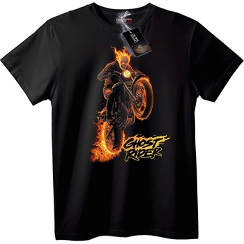 NOONEBRAND Тениска Ghost Rider Пламтяща - 7XL, Black