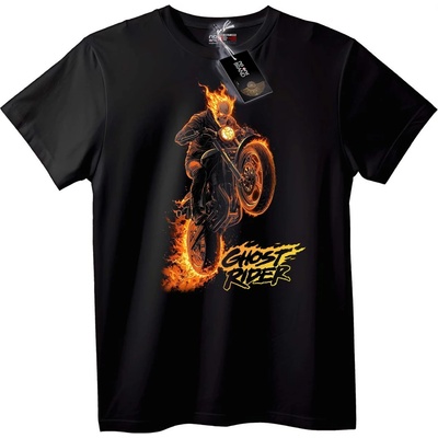NOONEBRAND Тениска Ghost Rider Пламтяща - 7XL, Black
