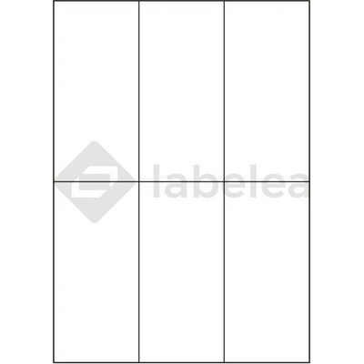Labelea Samolepiace etikety 70x148,5 mm biele papierové, na hárku A4, pre laserovú a atramentovú tlač, Farba etikiet Biela, Počet hárkov v balení 100 EPY070148W006S