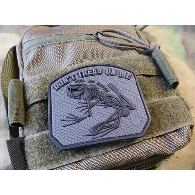 3D nášivka Don´t tread on me frog - černá, Jackets to go