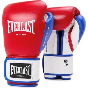 Everlast Боксови ръкавици Everlast Powerlock OG Advanced Training Glove Hook & Loop - Red/White/Blue