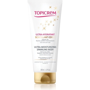 Topicrem UH BODY Ultra-Moisturizing Sparkling Body интензивно хидратиращо мляко за тяло с блясък 200ml