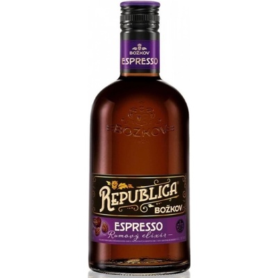 Božkov Republica Elixír Espresso 35% 0,5 l (holá láhev)