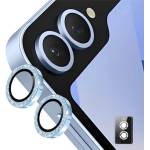 GKK Протектор за Камерата на Samsung Z Flip 7, Cam Lens Glitter Glass, Син (5966040240134)