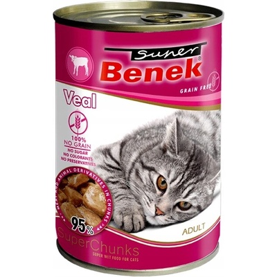 Super Benek Chunks Bezobilné s teľacím mäsom v omáčke 415 g