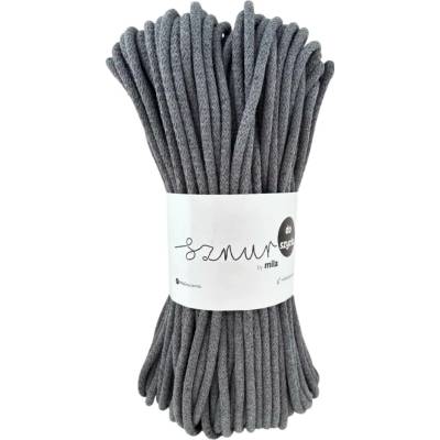 Bavlněná šňůra na šití 6mm/50m - ČERNÁ