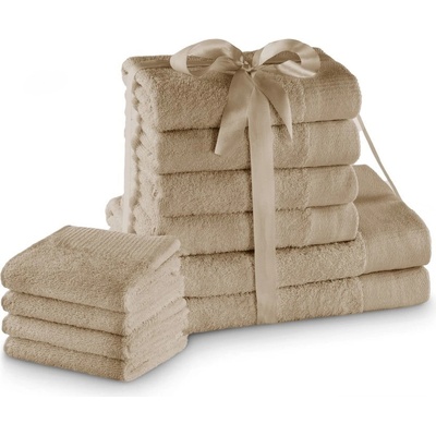 Restilo Amari ručníky a osušky v sadě béžová více rozměrů 10 ks