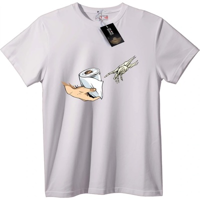 NOONEBRAND Тениска Скелетова Тоалетна Хартия - M, White