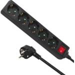 Maclean power strip 5 sockets 5 m black (MCE227)