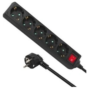 Maclean power strip 5 sockets 5 m black (MCE227)