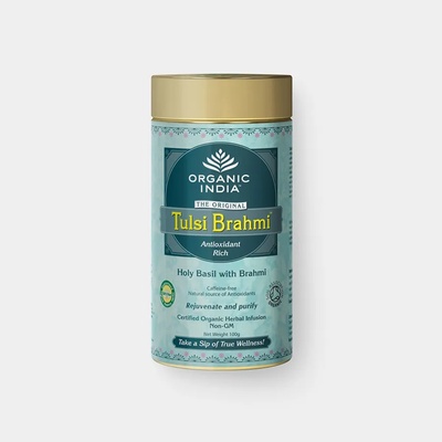 Organic India Tulsi Brahmi BIO, тенекия 100 g *CZ-BIO-001 сертификат