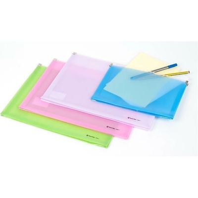 PANTA PLAST Obal s dnom, so zipsom, modré, A4 PP