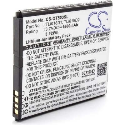 VHBW Батерия за Alcatel One Touch Pop D5, 1800 mAh (800116500)