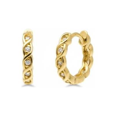 Fair Line zlaté menší kruhy se zirkony 1693 žlutá