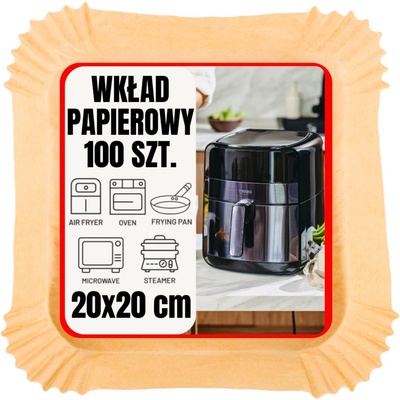 100x PAPIEROVÉ VLOŽKY DO TEPLOVZDUŠNEJ FRITÉZY NA PEČENIE AIRFRYER 20 cm