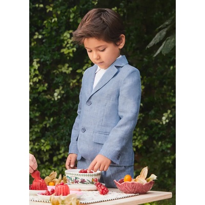 Abel & Lula Ленено елегантно сако за мини момче в син цвят Abel&Lula
