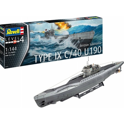 Revell Plastikový model německé ponorky T.IX C/40 v měřítku 1/144.