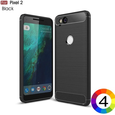 Google Pixel 2 Удароустойчив Carbon Fiber Калъф и Протектор