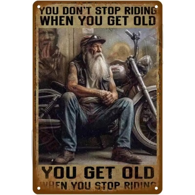 Plechová retro US cedule Rocka Don´t Stop Riding