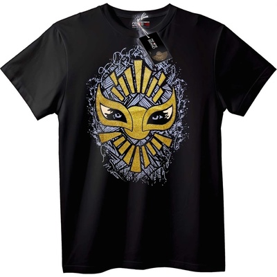 NOONEBRAND Тениска със Златна Маска - M, Black