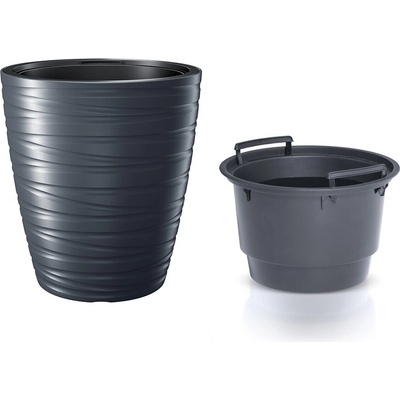 Prosperplast kvetináč MAZE s vložkou 47,5 cm antracit