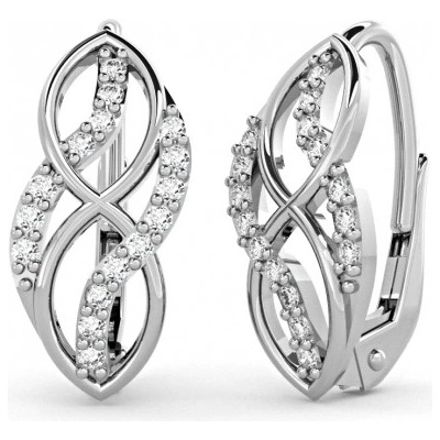 Couple, Elegantní náušnice Anik, bílé zlato se zirkony, 585-66-3-0271.1B00.0.00.001.08