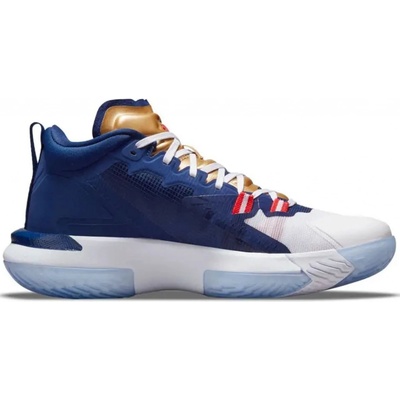 Nike Air Jordan Men Zion 1 White-Blue-Red