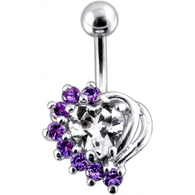 Šperky4U stříbrný piercing do pupíku BP01155-CA