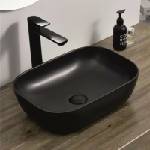 Inter Ceramic Мивка за плот Inter Ceramic Art правоъгълна, черно матово покритие 46 см (887BLACK)