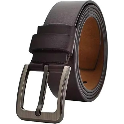 DELIS Мъжки колан c-138, естествена кожа, тъмнокафяв (c-138)